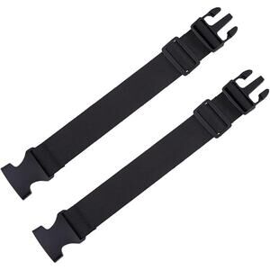 2Pcs Adjustable Belt Bag Extender Strap  Black Nylon Fanny Pack Extension Buckle